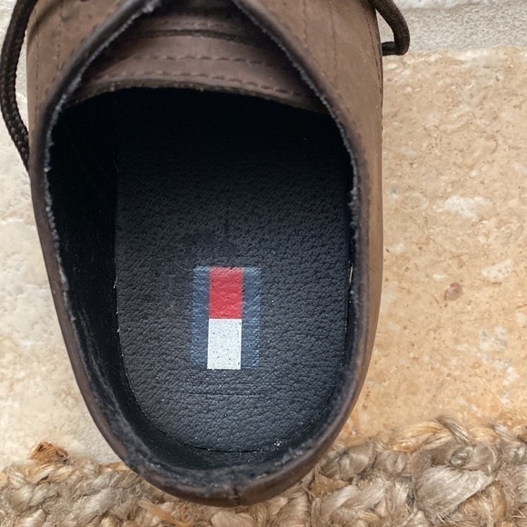 Tommy Hilfiger Brown leather Oxfords Boys Gavin Size 3.5 M Preppy school casual - Picture 6 of 8